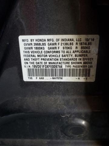 2015 ACURA ILX 20 19VDE1F3XFE009744