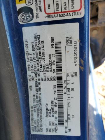 2019 FORD FIESTA SE - 3FADP4EJ9KM158252