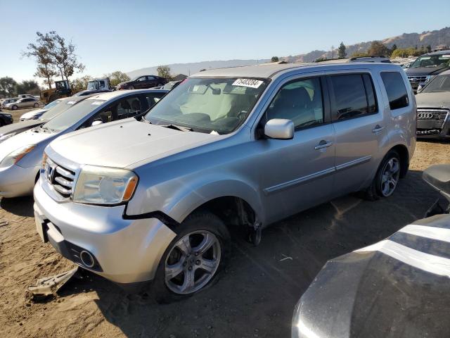 HONDA PILOT EX 2013 silver  gas 5FNYF3H45DB022366 photo #1