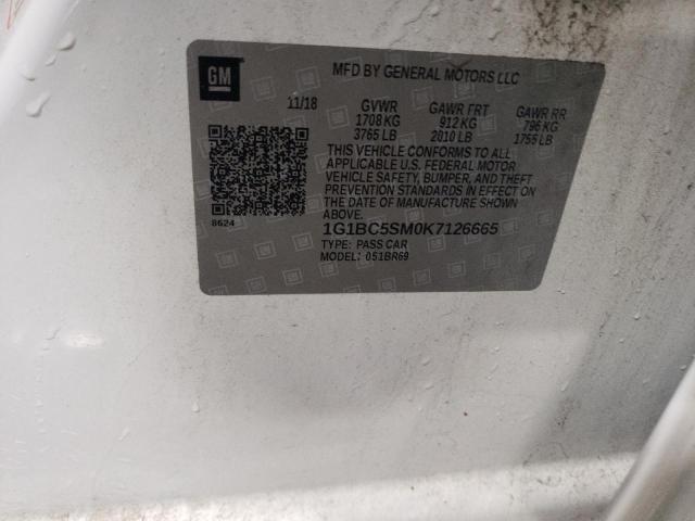 2019 CHEVROLET CRUZE LS - 1G1BC5SM0K7126665