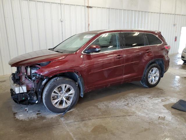 VIN 5TDJKRFHXES012838 2014 Toyota Highlander, Xle no.1