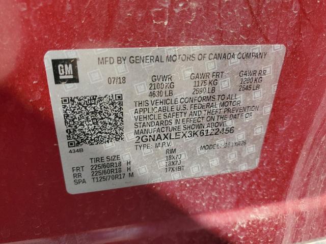 2019 CHEVROLET EQUINOX LT - 2GNAXLEX3K6122456