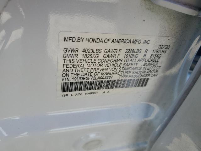 2020 ACURA ILX PREMIU - 19UDE2F72LA003887