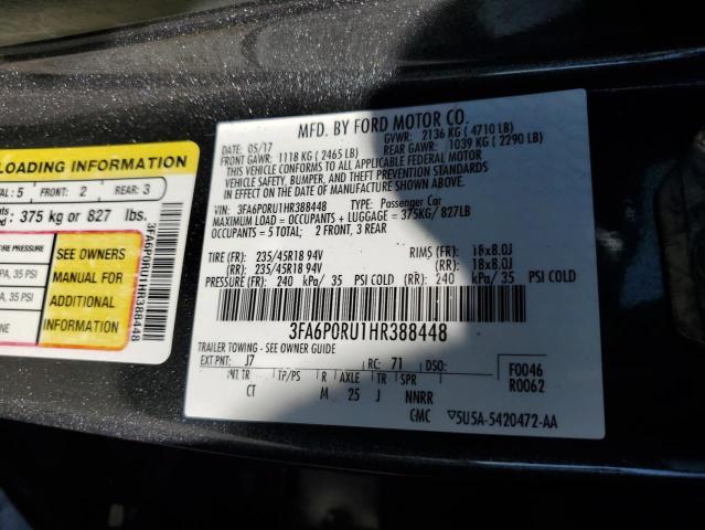 2017 FORD FUSION TIT - 3FA6P0RU1HR388448