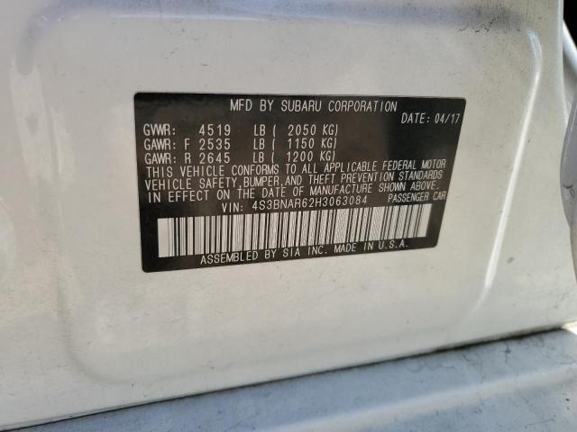 2017 SUBARU LEGACY SPO 4S3BNAR62H3063084