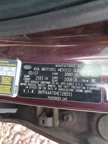 VIN 3KPFK4A7XHE128031 2017 KIA Forte, LX no.12