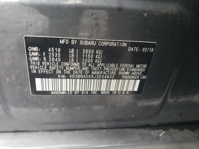 2018 SUBARU LEGACY 2.5 - 4S3BNAD68J3034833