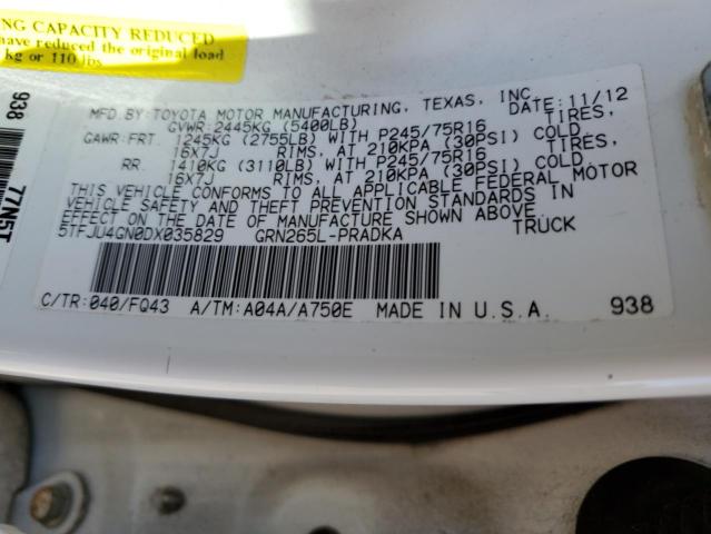 VIN 5TFJU4GN0DX035829 2013 Toyota Tacoma, Double Ca... no.12