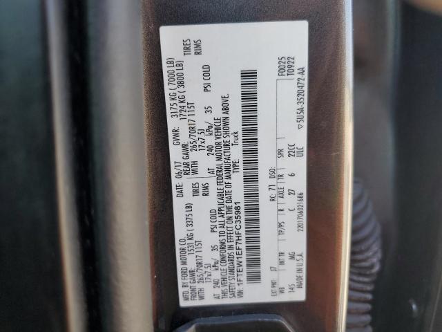2017 FORD F150 SUPER - 1FTEW1EF7HFC35981