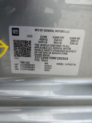 2024 GMC SIERRA K25 - 1GT19XEY0RF292504