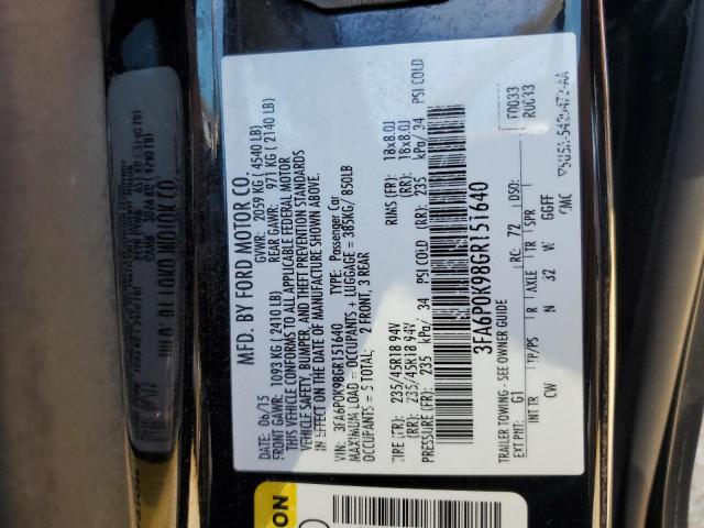 2016 FORD FUSION TIT - 3FA6P0K98GR151640