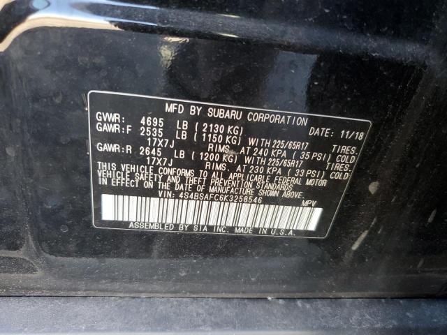 VIN 4S4BSAFC6K3258546 2019 Subaru Outback, 2.5I Pre... no.12