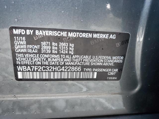 VIN WBA7F2C32HG422866 2017 BMW 7 SERIES no.12