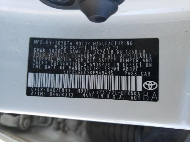 2019 TOYOTA COROLLA L - 5YFBURHE2KP949415