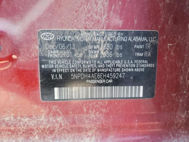 VIN 5NPDH4AE6EH459247 2014 Hyundai Elantra, SE no.12