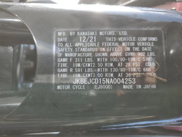 2022 KAWASAKI EJ800 D - JKBEJCD15NA004253