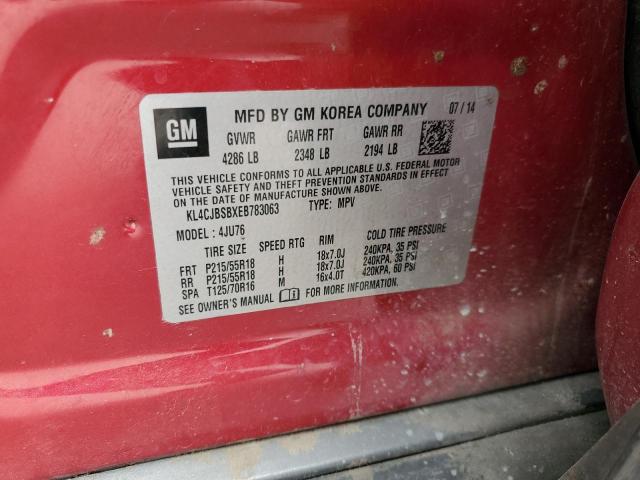 VIN KL4CJBSBXEB783063 2014 Buick Encore, Convenience no.12