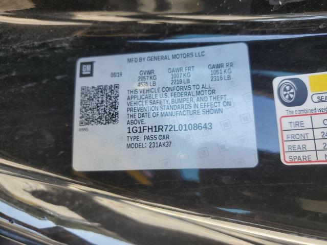 2020 CHEVROLET CAMARO SS - 1G1FH1R72L0108643