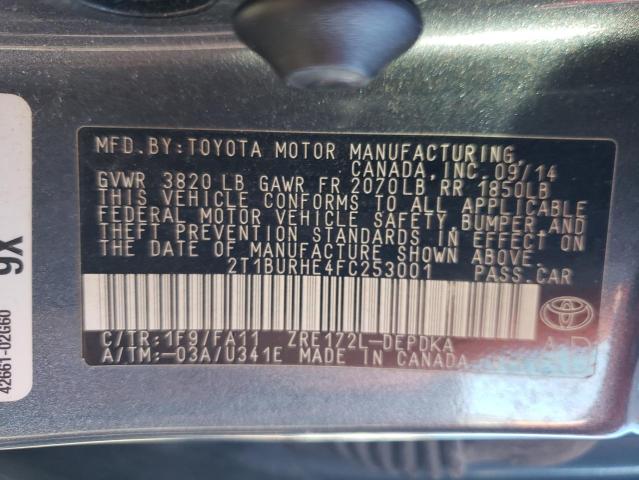 2015 TOYOTA COROLLA L - 2T1BURHE4FC253001