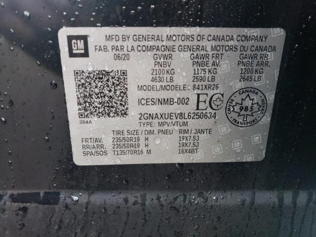 2020 CHEVROLET EQUINOX LT - 2GNAXUEV8L6250634
