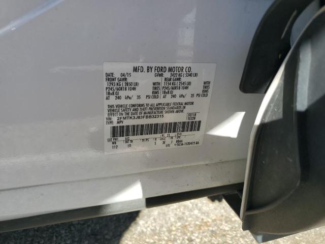 VIN 2FMTK3J83FBB32315 2015 Ford Edge, Sel no.13