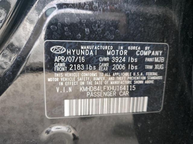 VIN KMHD84LFXHU164115 2017 Hyundai Elantra, SE no.12