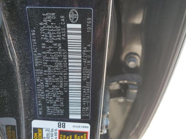 2020 TOYOTA AVALON LIM 4T1DZ1FB7LU048657
