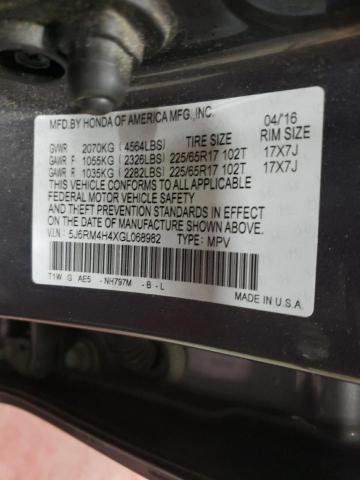 VIN 5J6RM4H4XGL068982 2016 Honda CR-V, SE no.13