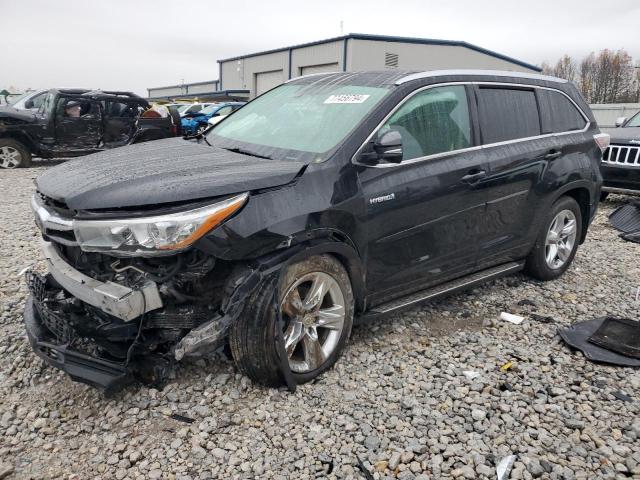 TOYOTA HIGHLANDER 2014 black  hybrid engine 5TDDCRFHXES006144 photo #1