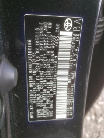 2016 TOYOTA COROLLA L - 5YFBURHE0GP435019