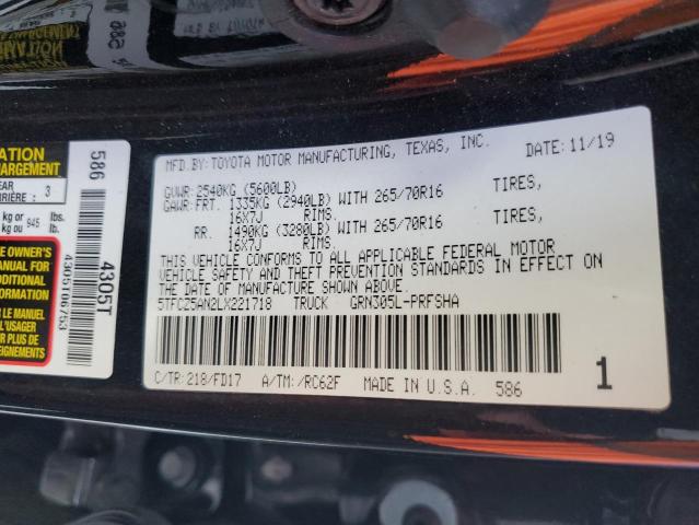 2020 TOYOTA TACOMA DOU - 5TFCZ5AN2LX221718