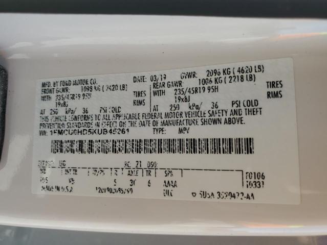 2019 FORD ESCAPE SEL - 1FMCU0HD5KUB45261
