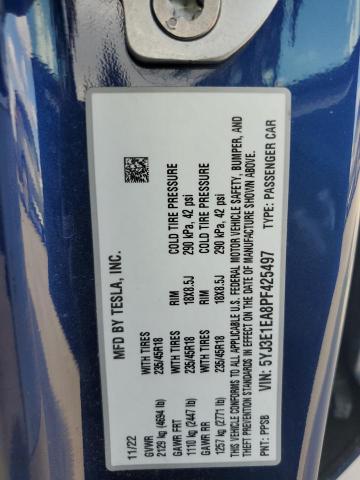 2023 TESLA MODEL 3 - 5YJ3E1EA8PF425497