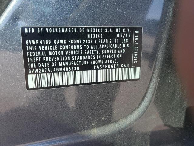 2016 VOLKSWAGEN JETTA S - 3VW267AJ4GM405936