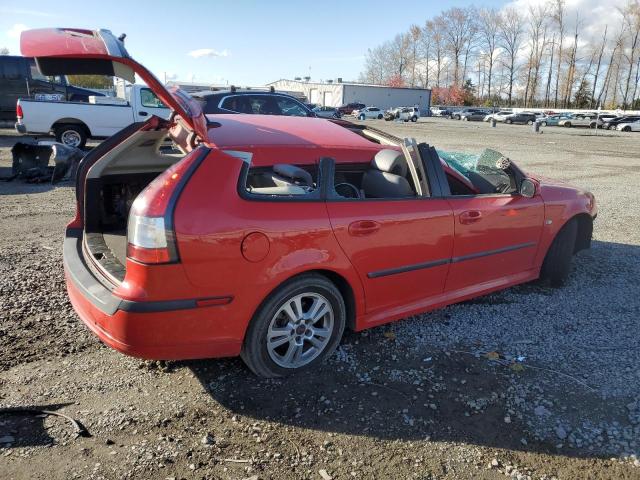 SAAB 9-3 2.0T 2007 red  gas YS3FD59Y071122441 photo #4