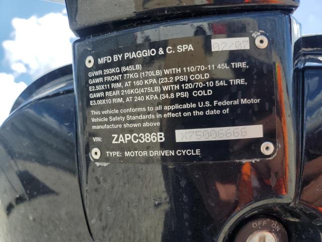 2007 VESPA LX 50 ZAPC386BX75006668