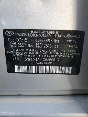 2016 HYUNDAI SONATA SE - 5NPE24AF1GH360613