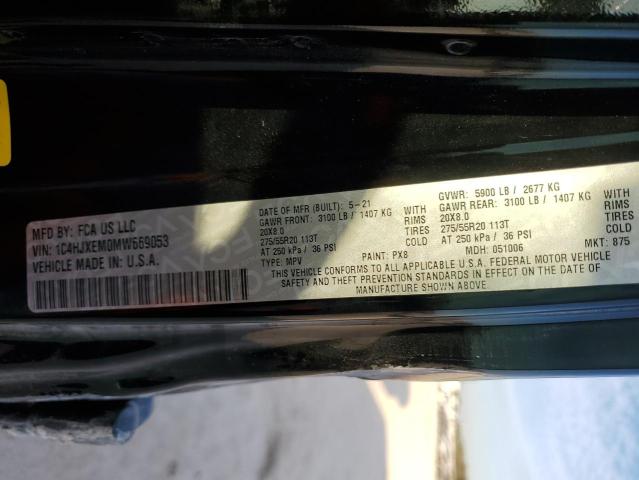 2021 JEEP WRANGLER U - 1C4HJXEM0MW669053