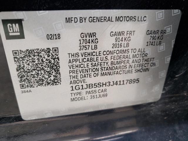 VIN 1G1JB5SH3J4117895 2018 Chevrolet Sonic, LS no.12