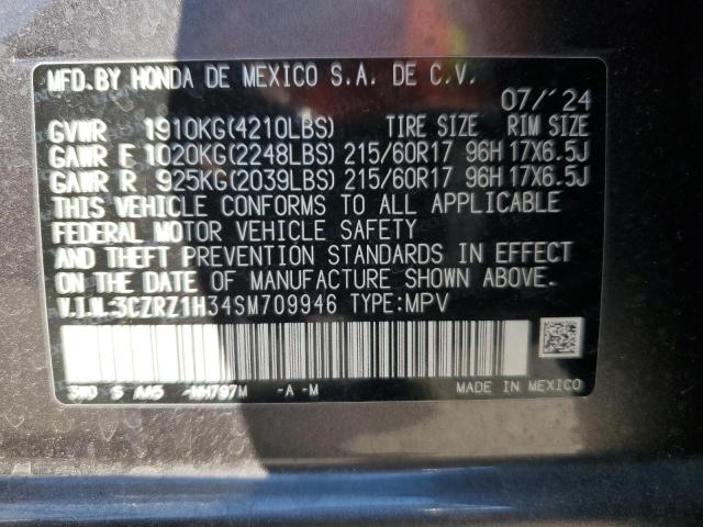 VIN 3CZRZ1H34SM709946 2025 HONDA HR-V no.13