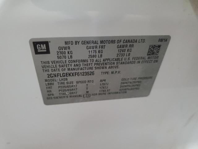 2015 CHEVROLET EQUINOX LT - 2GNFLGEKXF6123526