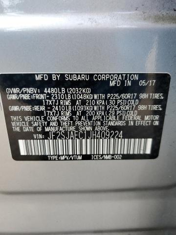 2018 SUBARU FORESTER 2 - JF2SJAEC1JH409224