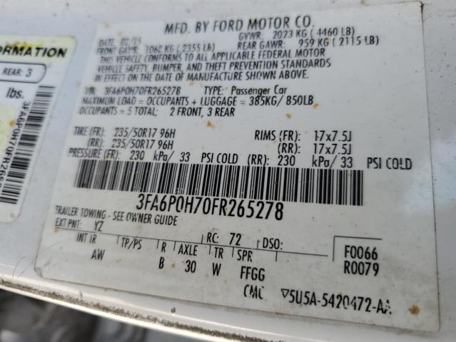 VIN 3FA6P0H70FR265278 2015 Ford Fusion, SE no.12