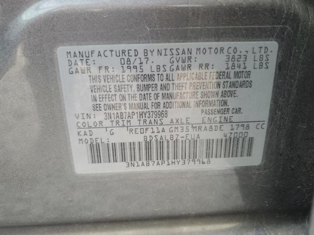 2017 NISSAN SENTRA S - 3N1AB7AP1HY379968