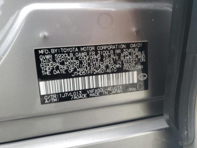 2021 LEXUS LS 500 BAS JTHD51FF2M5014610