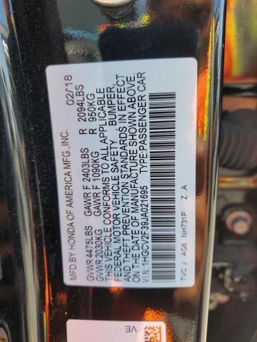 2018 HONDA ACCORD SPO - 1HGCV2F39JA021695