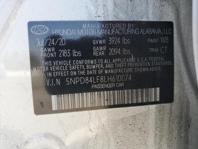 VIN 5NPD84LF8LH610074 2020 Hyundai Elantra, Sel no.12