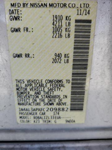 2015 NISSAN ALTIMA 2.5 - 1N4AL3APXFC209882
