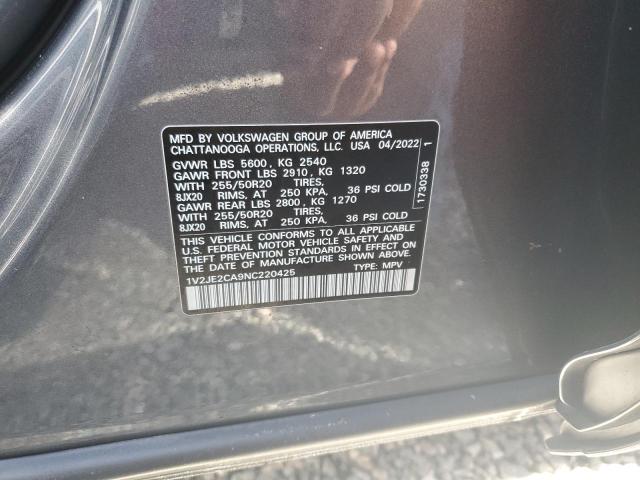 2022 VOLKSWAGEN ATLAS CROS - 1V2JE2CA9NC220425