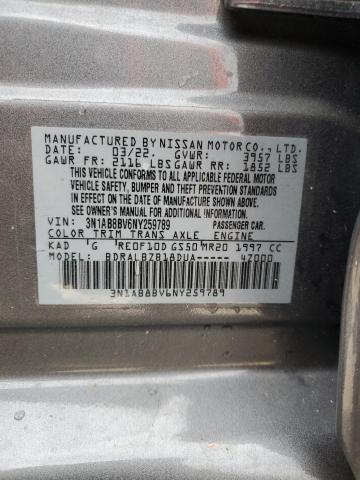 VIN 3N1AB8BV6NY259789 2022 Nissan Sentra, S no.12